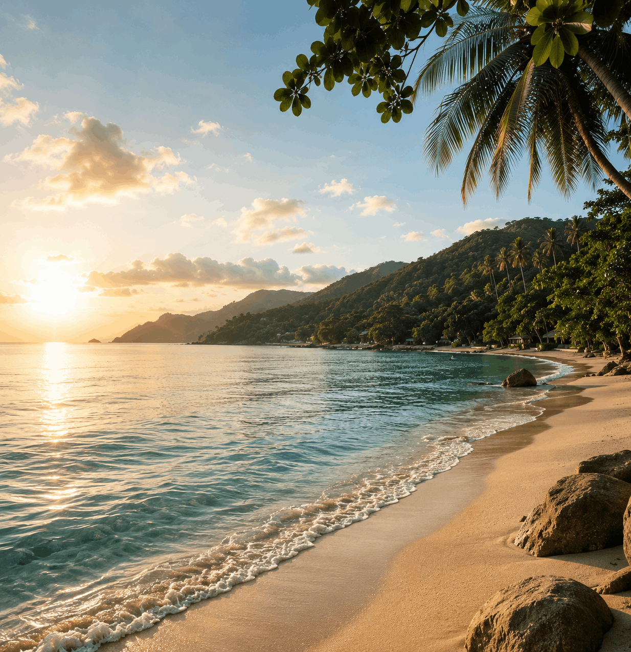 The beach